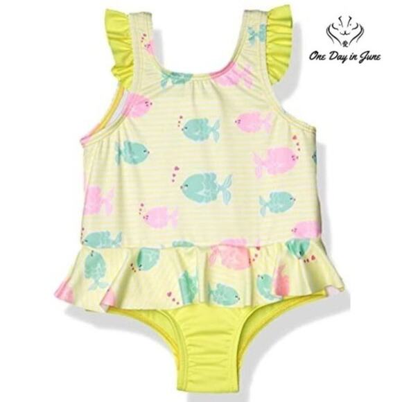 Wippette Ruffle Trim One Piece Swimsuit Size 12mths - Picture 1 of 3